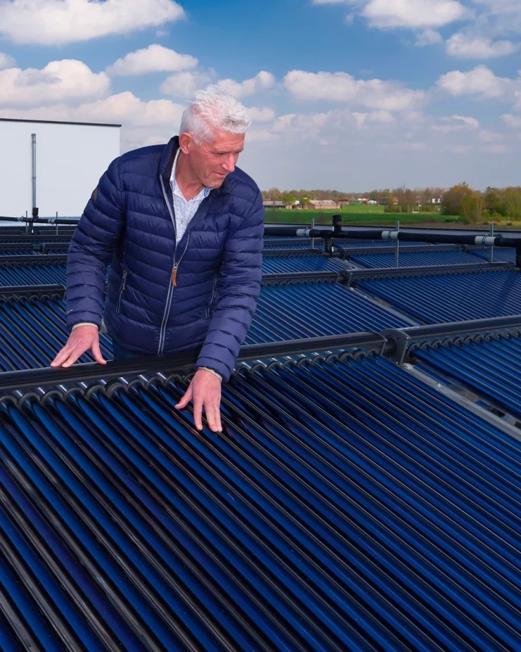 Frans Kuppens op het dak